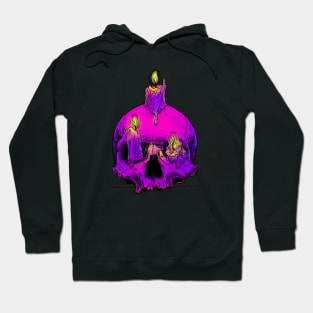 witch skull candlestick Hoodie